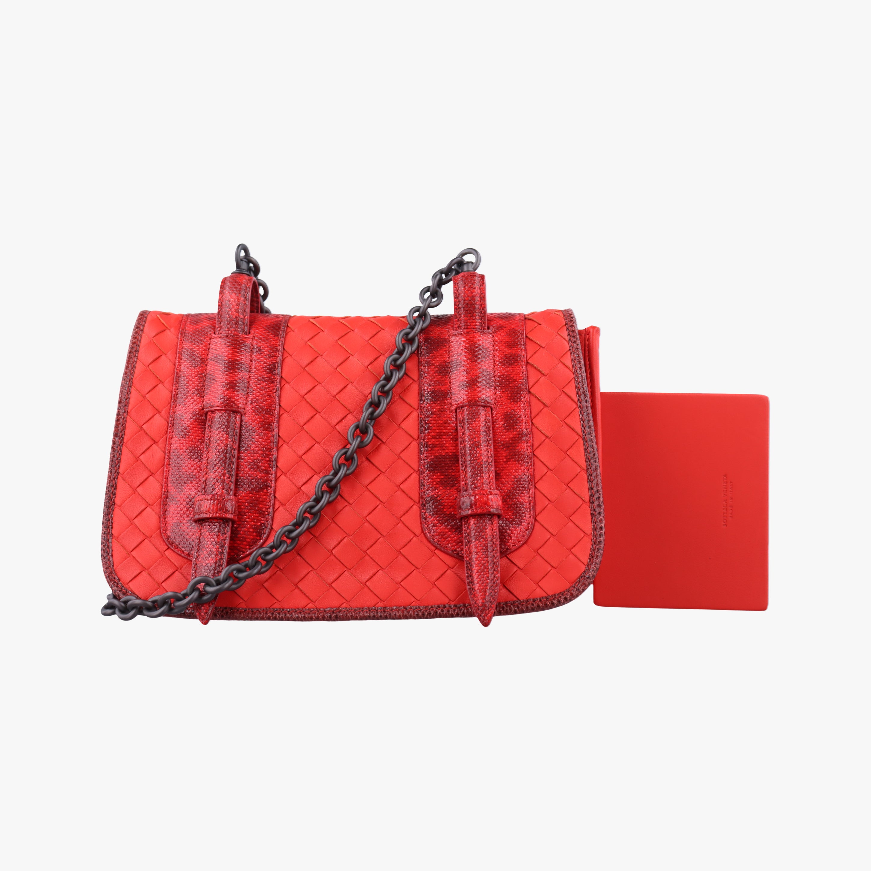 Vintage Bottega Veneta Intrecciato Red lambskin  shoulderbag | stylenewstar