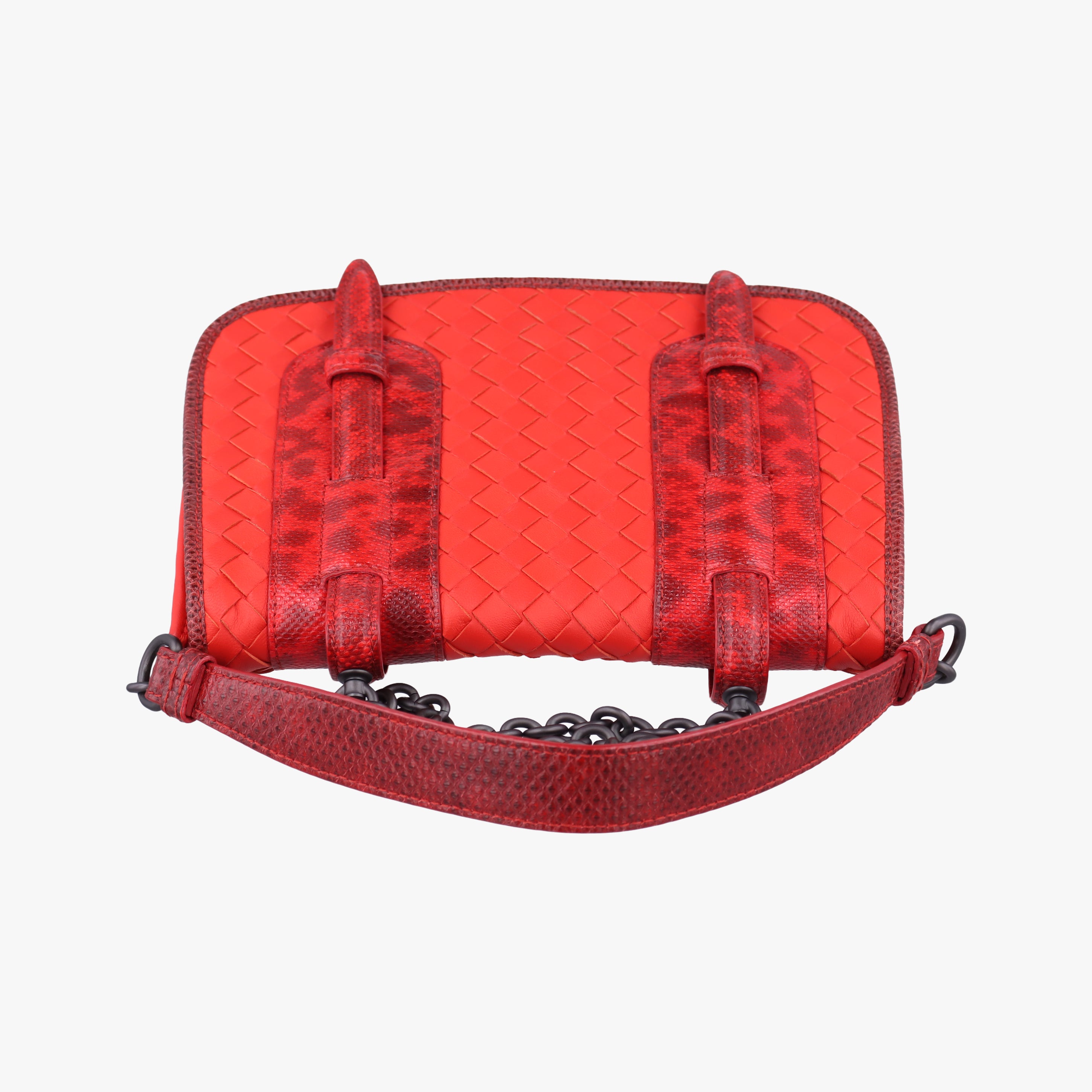 Vintage Bottega Veneta Intrecciato Red lambskin  shoulderbag | stylenewstar
