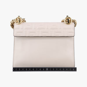 Secondhand Fendi studded Kan I White Leather 8M0381 shoulderbag | stylenewstar