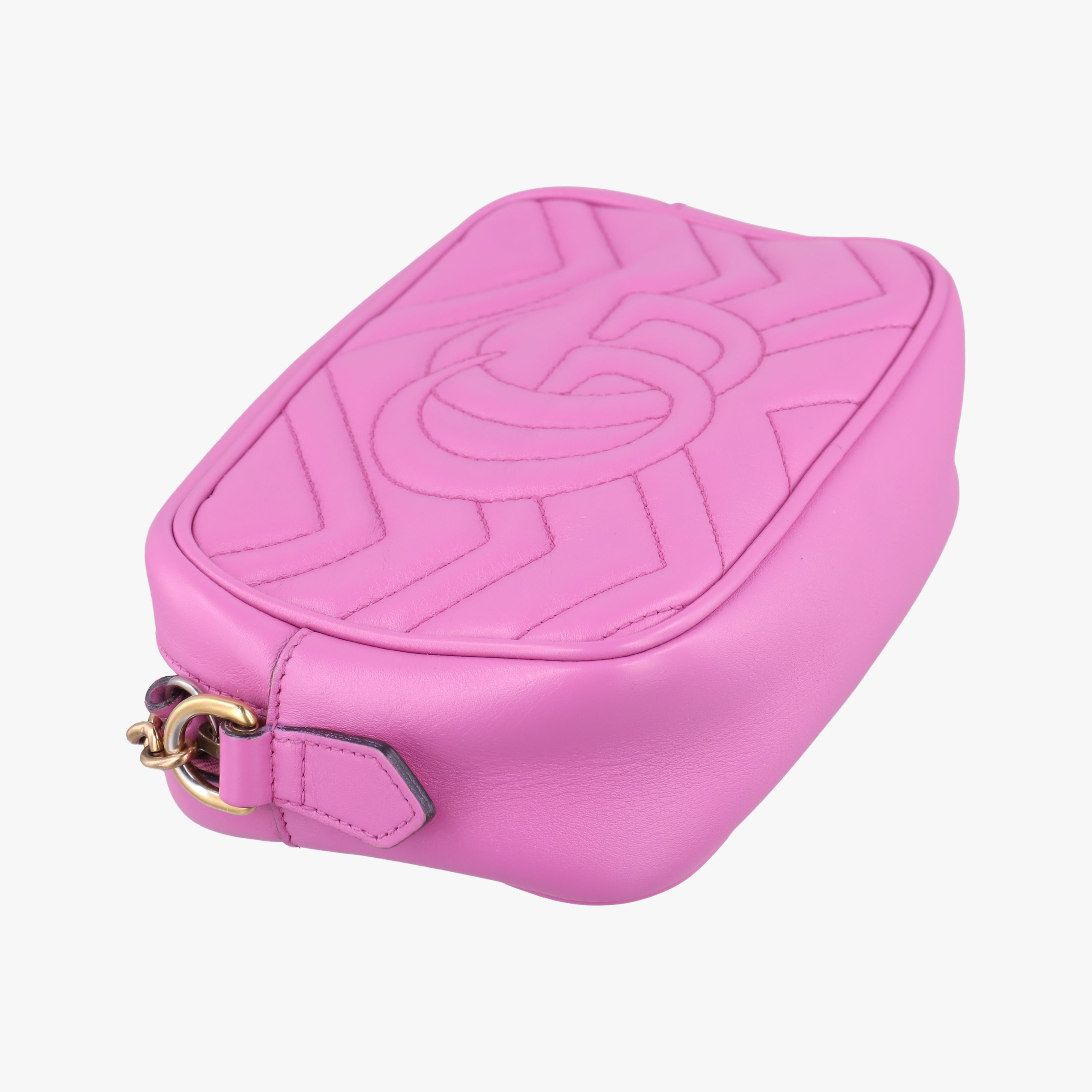 Pre-owned Gucci GG Marmont Pink Leather 448065 shoulderbag | stylenewstar