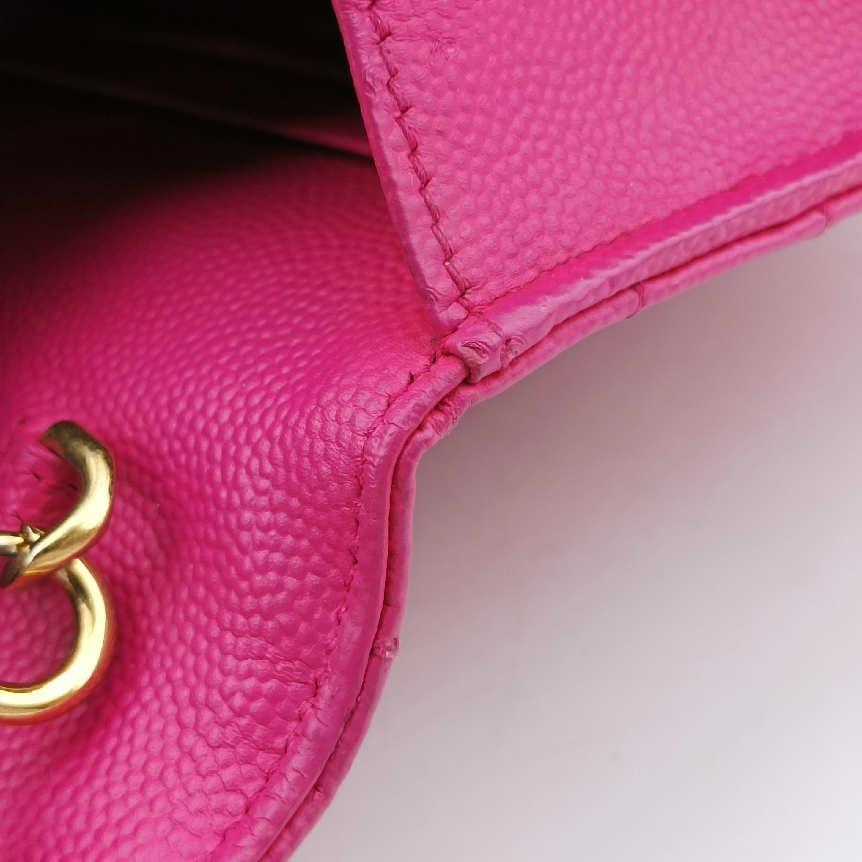 Pre-owned Yves Saint Laurent Monogram Rose Caviar Skin 393953 shoulderbag | stylenewstar