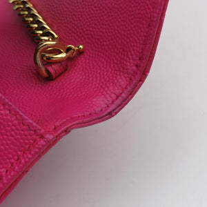 Pre-owned Yves Saint Laurent Monogram Rose Caviar Skin 393953 shoulderbag | stylenewstar