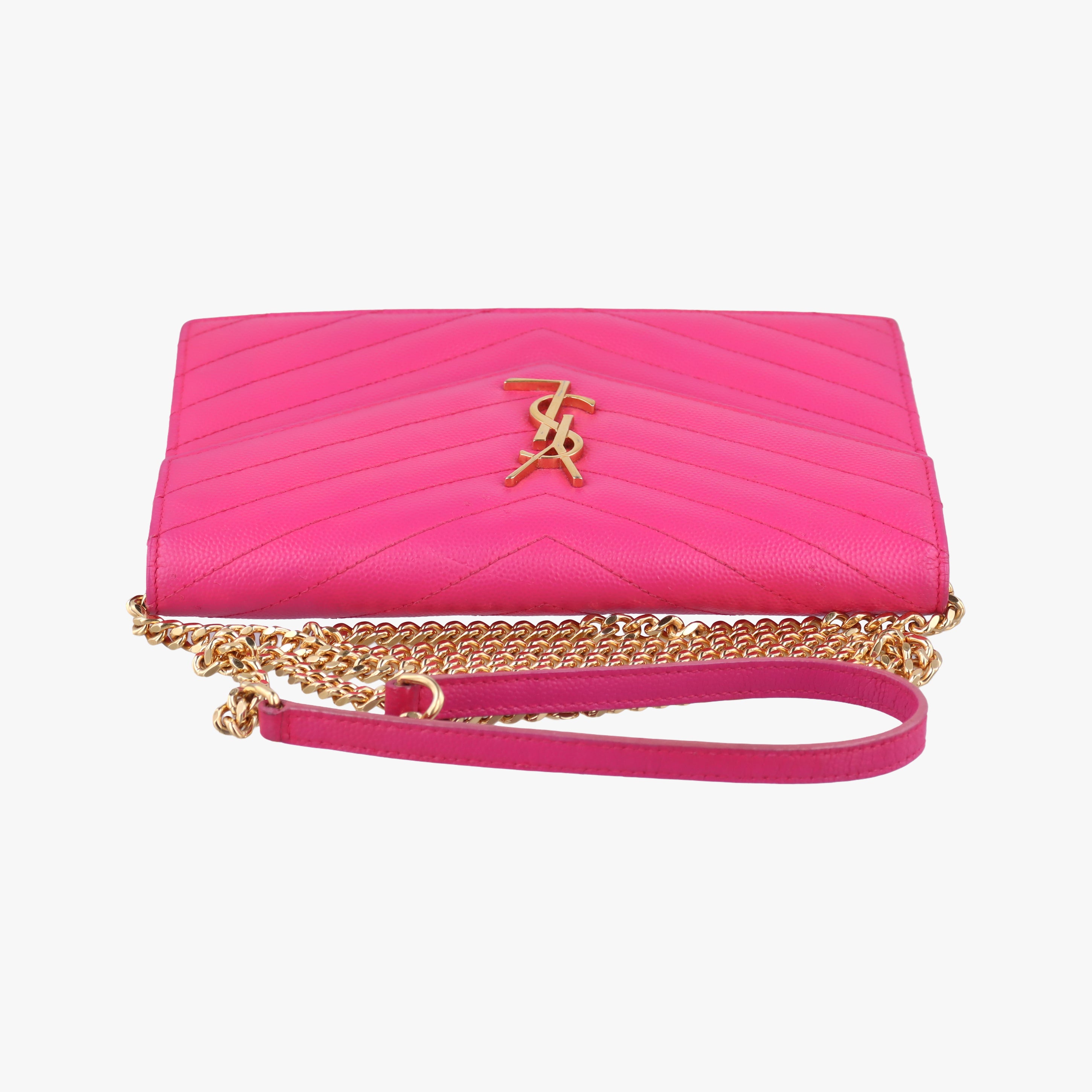 Pre-owned Yves Saint Laurent Monogram Rose Caviar Skin 393953 shoulderbag | stylenewstar