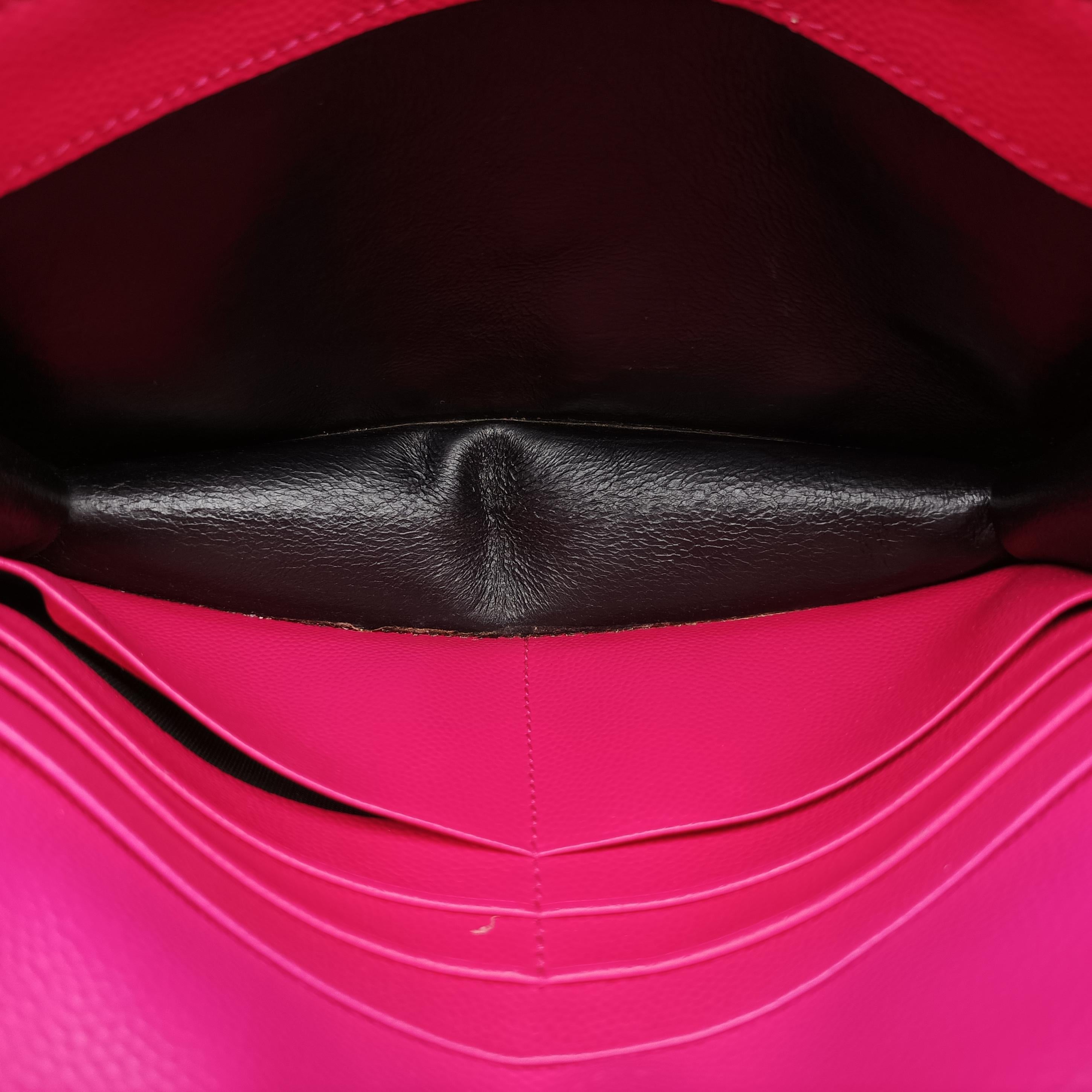 Pre-owned Yves Saint Laurent Monogram Rose Caviar Skin 393953 shoulderbag | stylenewstar