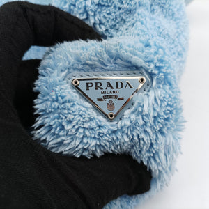 Pre-owned Prada Re-Edition2000 Blue Terry cloth 1NE515 handbag | stylenewstar