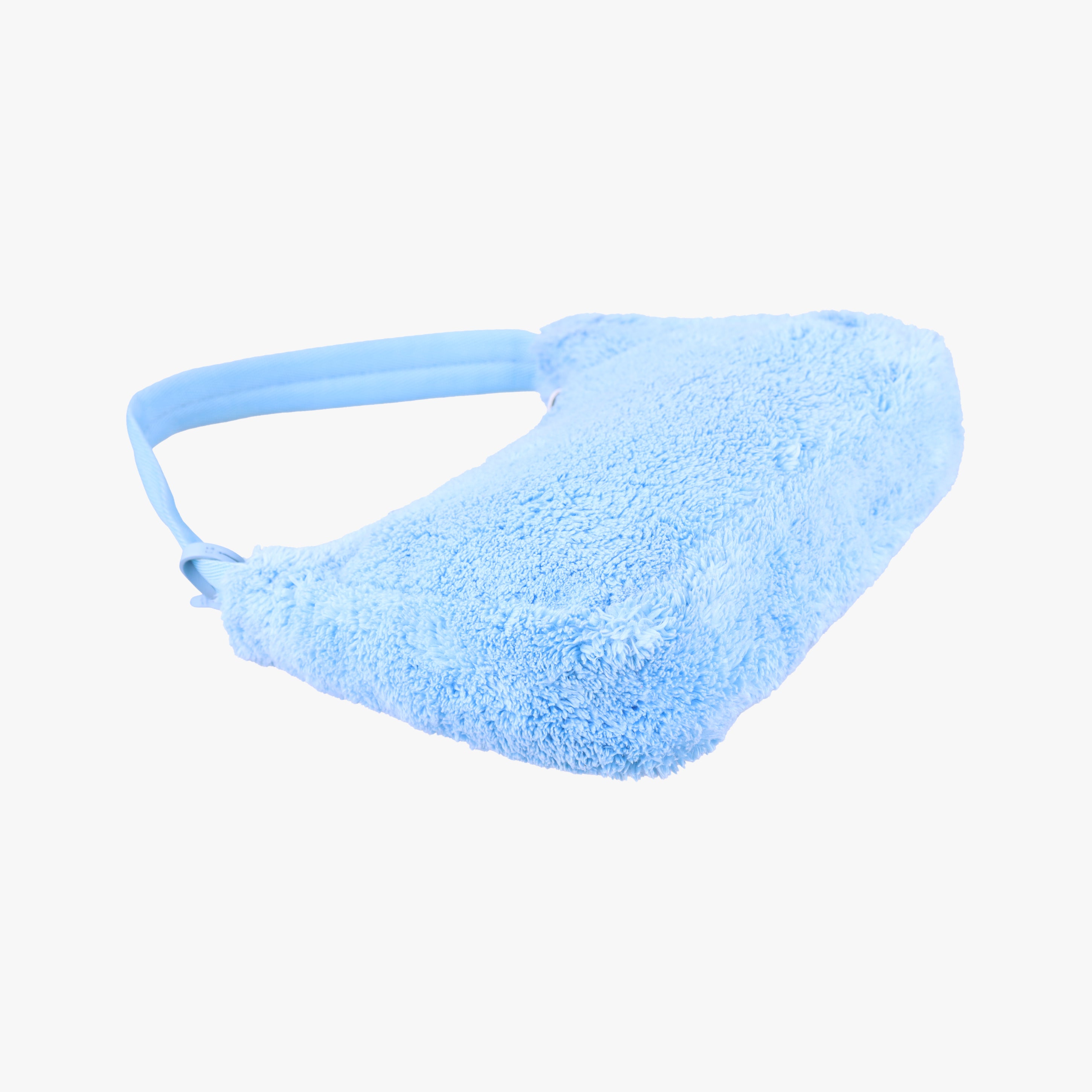 Pre-owned Prada Re-Edition2000 Blue Terry cloth 1NE515 handbag | stylenewstar