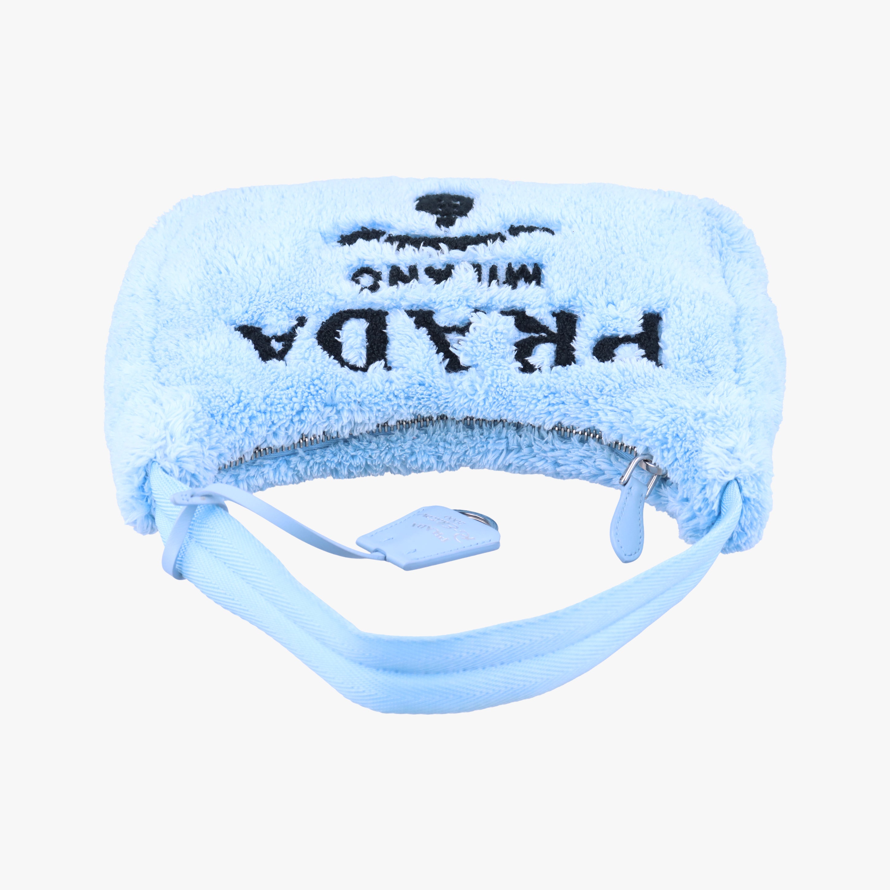 Pre-owned Prada Re-Edition2000 Blue Terry cloth 1NE515 handbag | stylenewstar