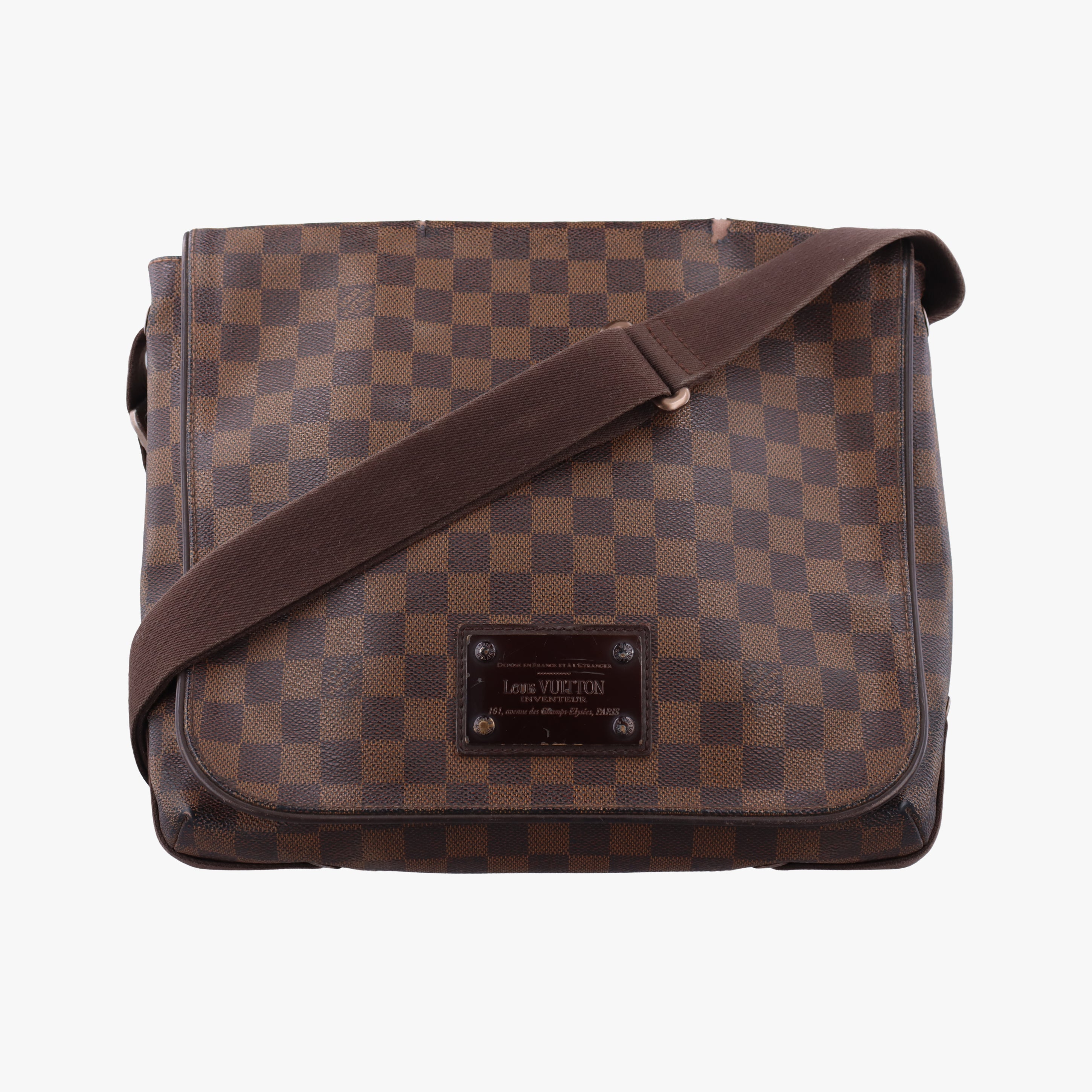 Vintage Louis Vuitton BROOKLYN MM EBENE Damier Canvas N51211 shoulderbag | stylenewstar