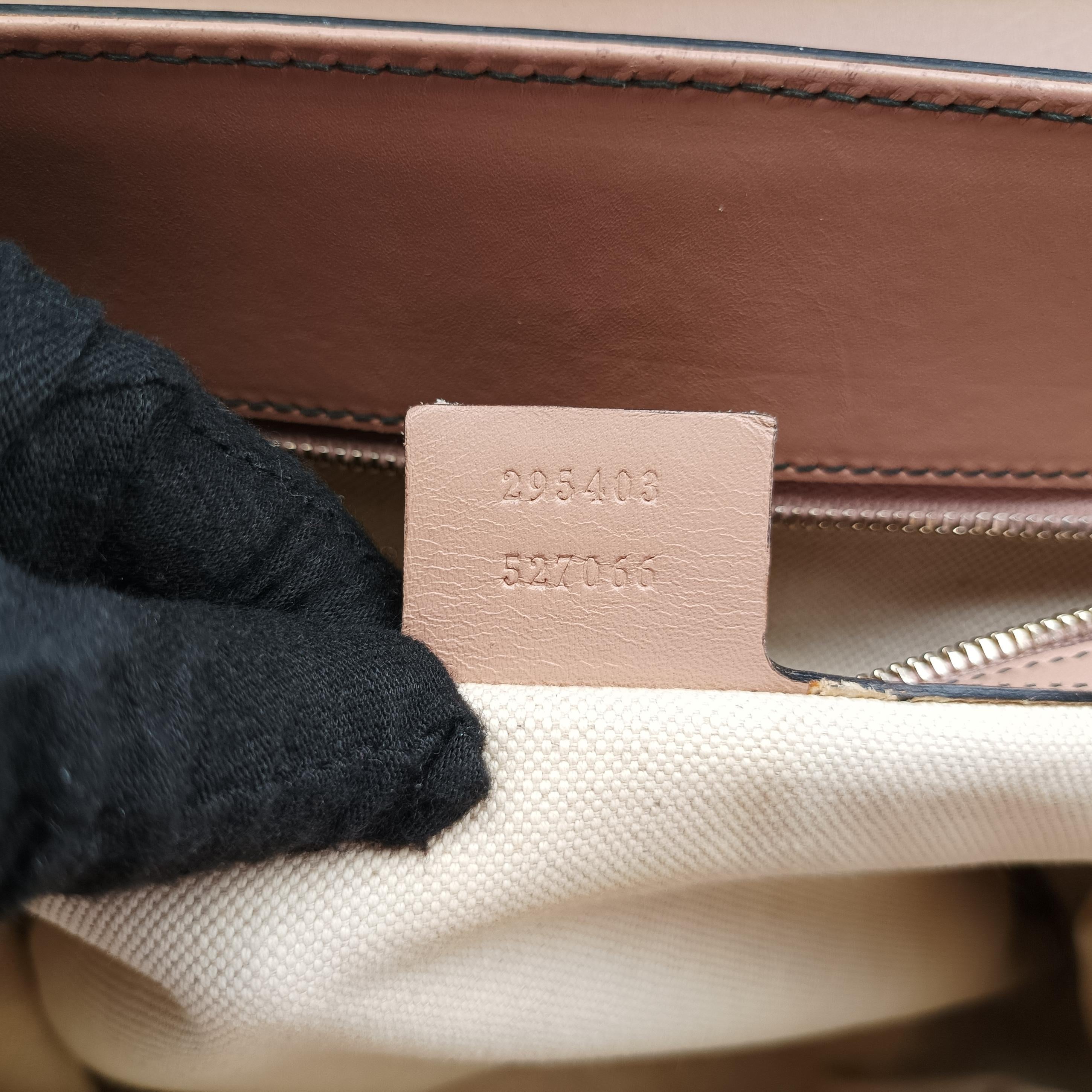 Secondhand Gucci Emily Brown×Pink canvas×leather 295403 shoulderbag | stylenewstar