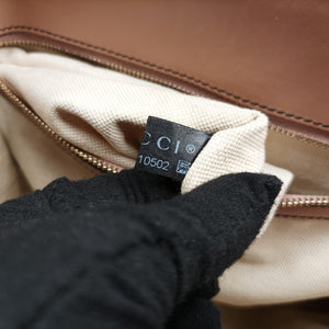 Secondhand Gucci Emily Brown×Pink canvas×leather 295403 shoulderbag | stylenewstar