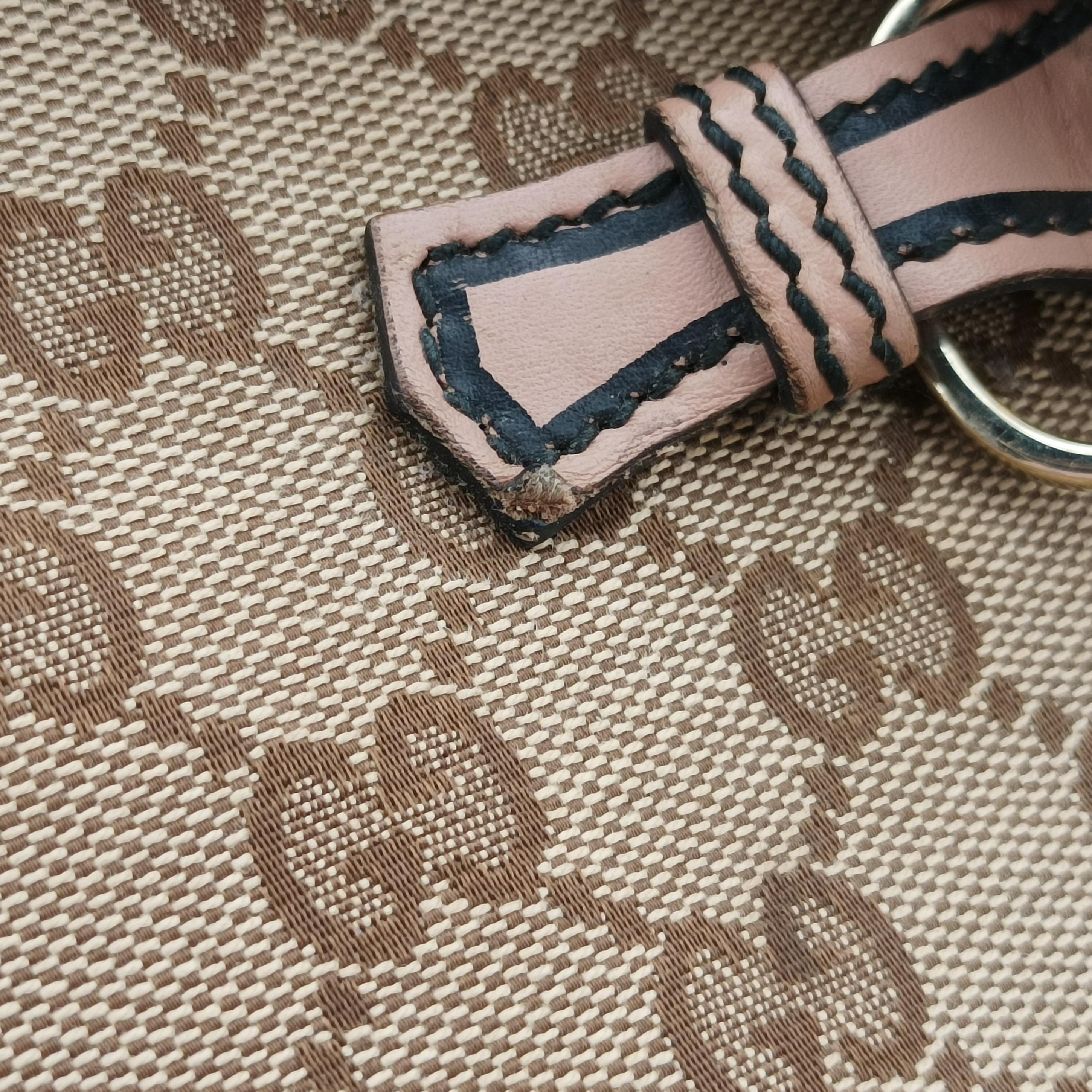 Secondhand Gucci Emily Brown×Pink canvas×leather 295403 shoulderbag | stylenewstar