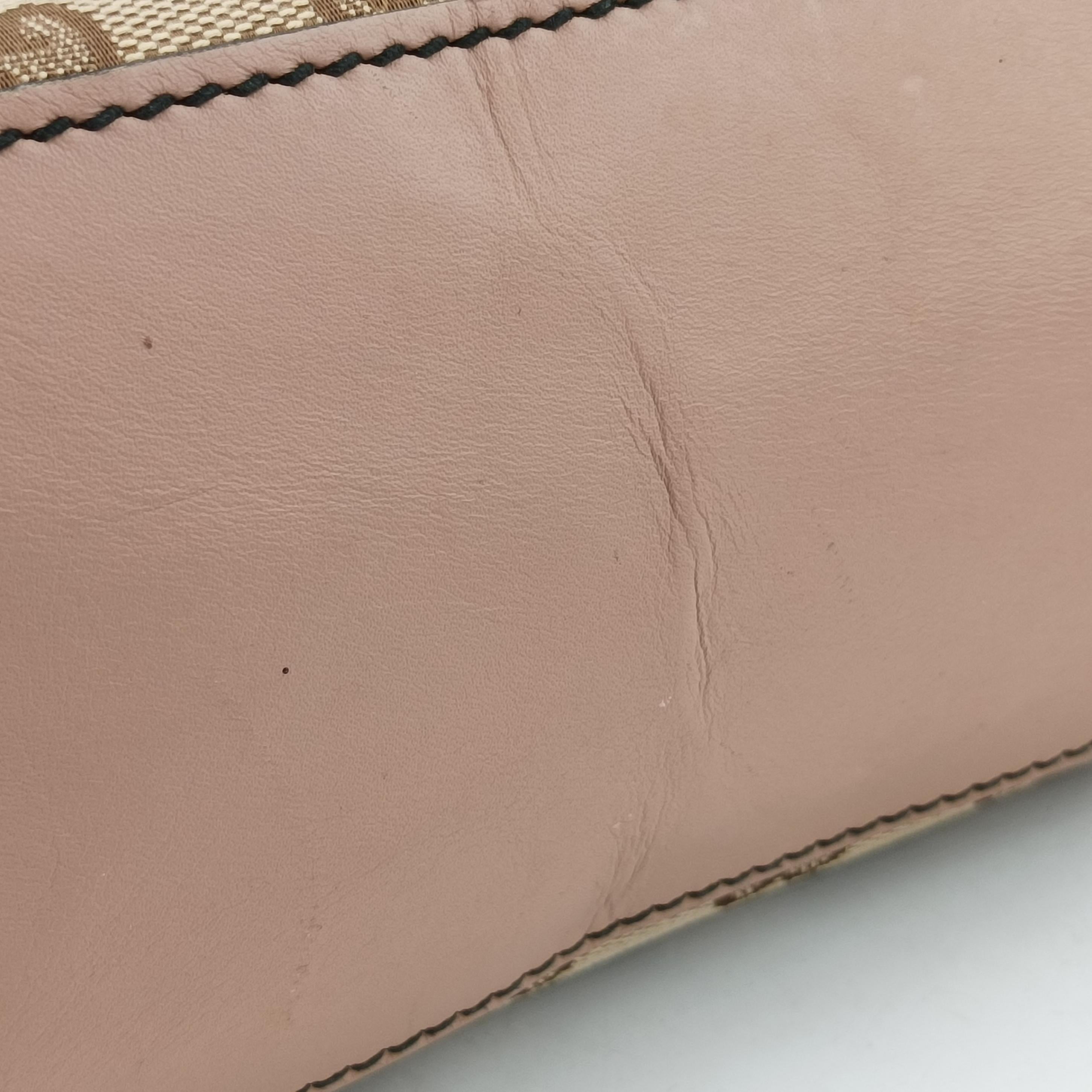 Secondhand Gucci Emily Brown×Pink canvas×leather 295403 shoulderbag | stylenewstar