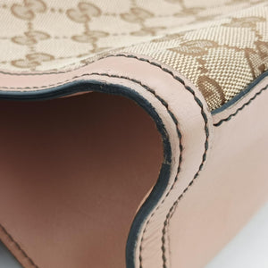 Secondhand Gucci Emily Brown×Pink canvas×leather 295403 shoulderbag | stylenewstar