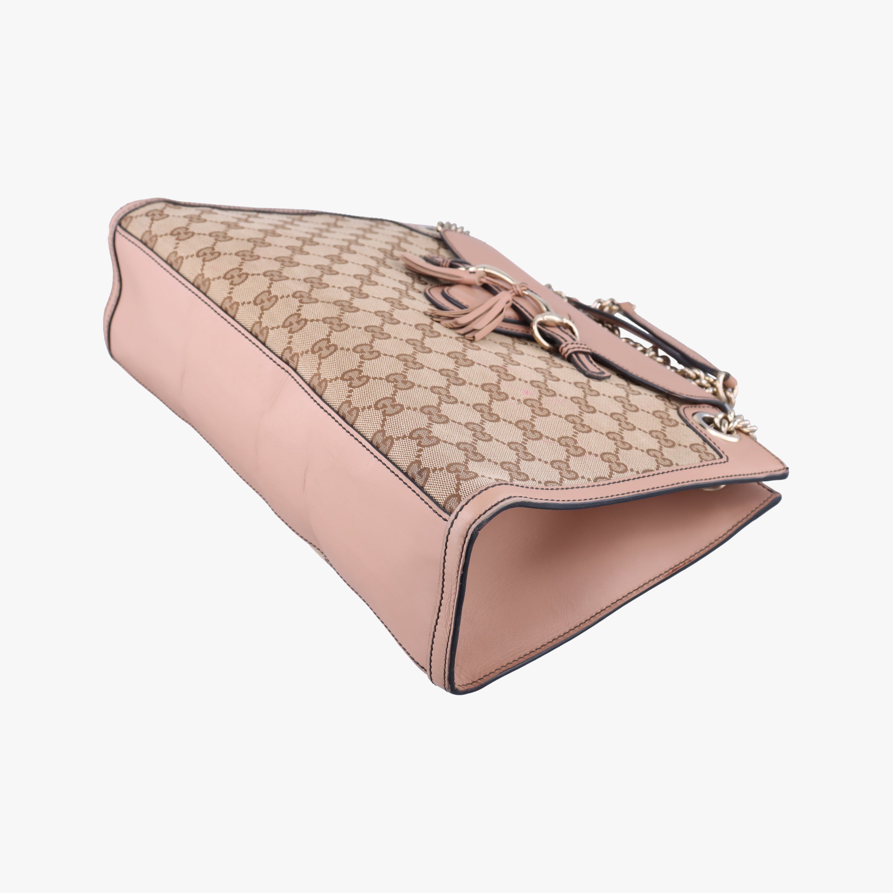 Secondhand Gucci Emily Brown×Pink canvas×leather 295403 shoulderbag | stylenewstar