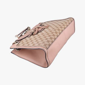 Secondhand Gucci Emily Brown×Pink canvas×leather 295403 shoulderbag | stylenewstar