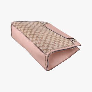 Secondhand Gucci Emily Brown×Pink canvas×leather 295403 shoulderbag | stylenewstar