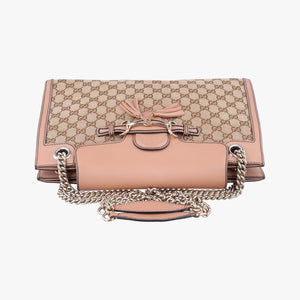 Secondhand Gucci Emily Brown×Pink canvas×leather 295403 shoulderbag | stylenewstar