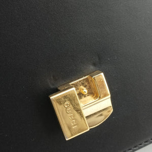 Pre-owned Gucci Sylvie Black Leather 470270 shoulderbag | stylenewstar