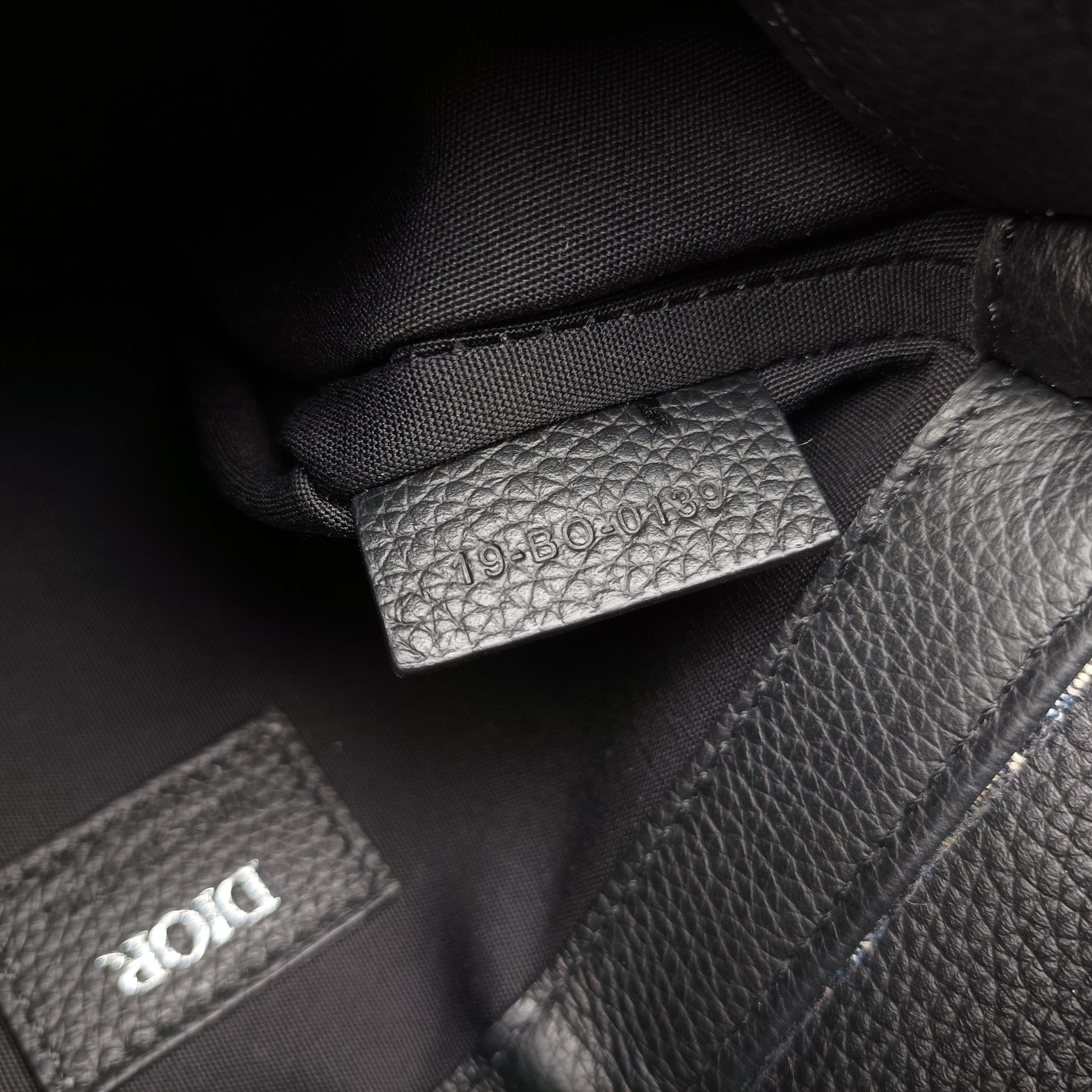 Secondhand Christian Dior Saddle Pouch Navy×Gray Jacquard  shoulderbag | stylenewstar