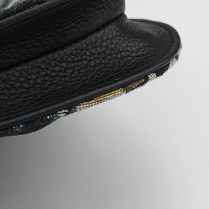 Secondhand Christian Dior Saddle Pouch Navy×Gray Jacquard  shoulderbag | stylenewstar