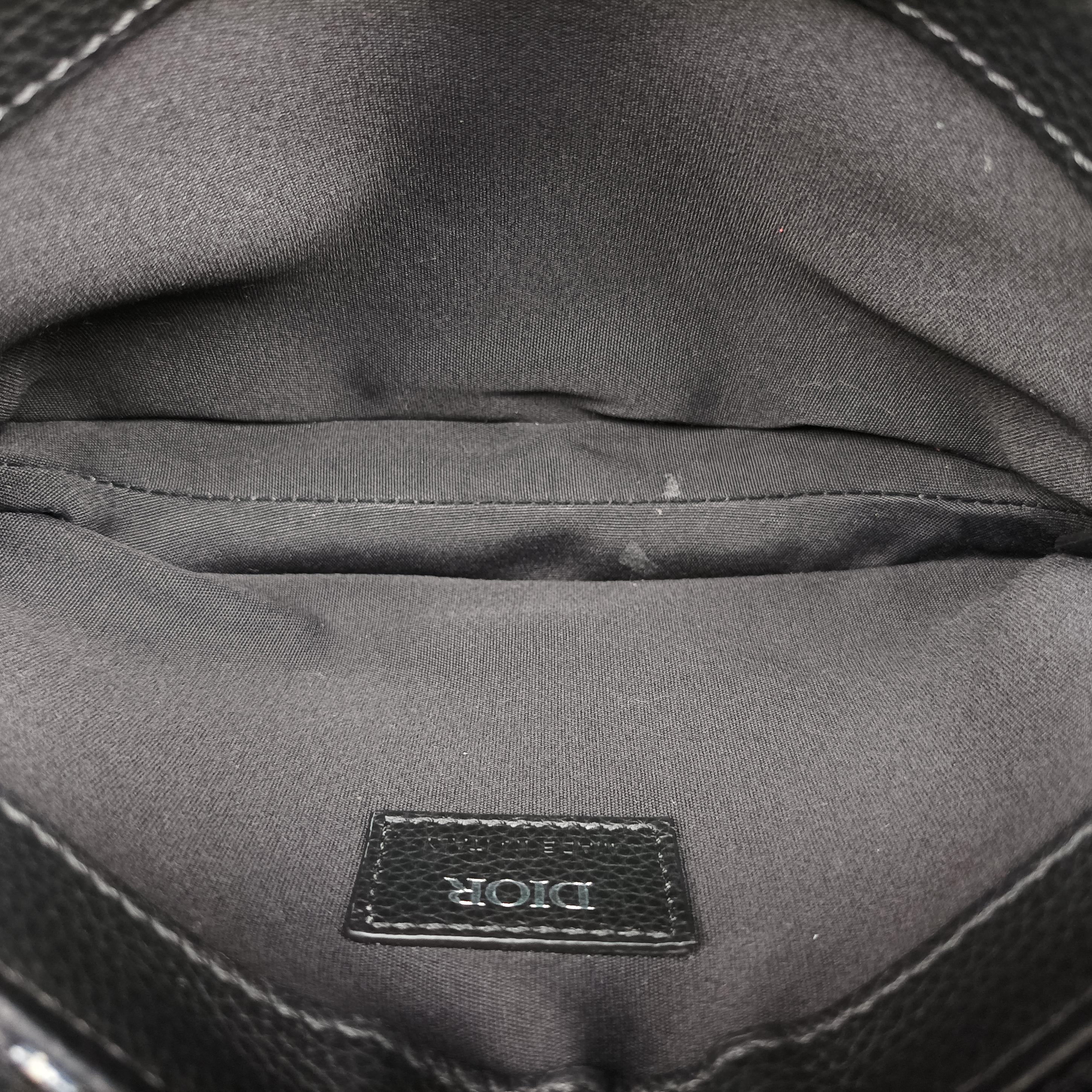 Secondhand Christian Dior Saddle Pouch Navy×Gray Jacquard  shoulderbag | stylenewstar