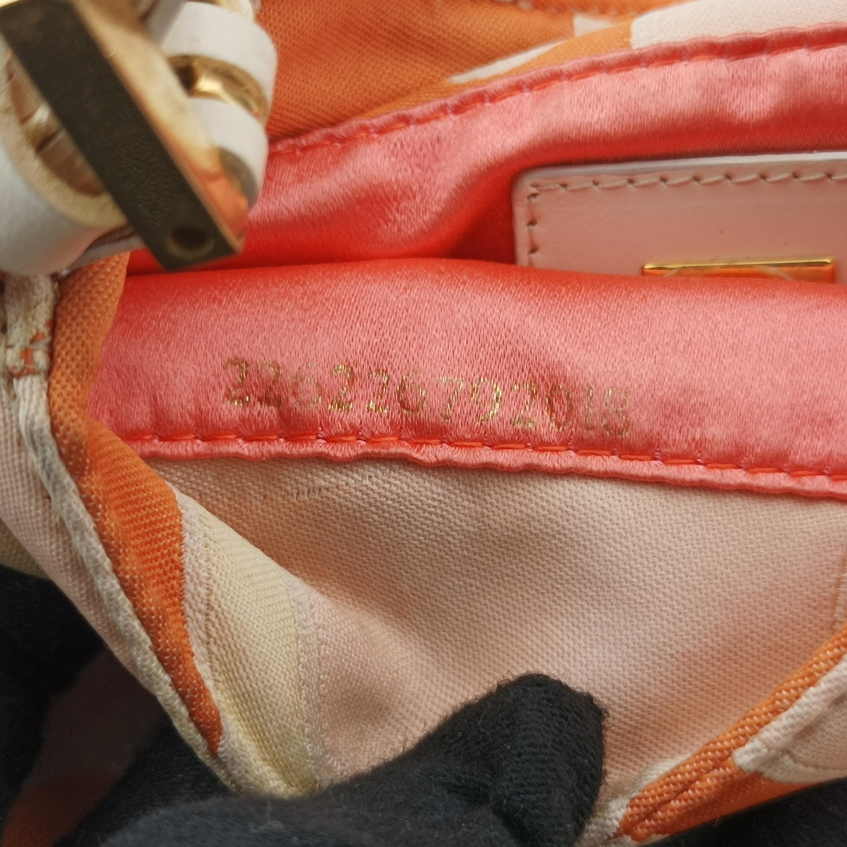 Pre-owned Fendi Baguette pink×orange canvas 226226 handbag | stylenewstar