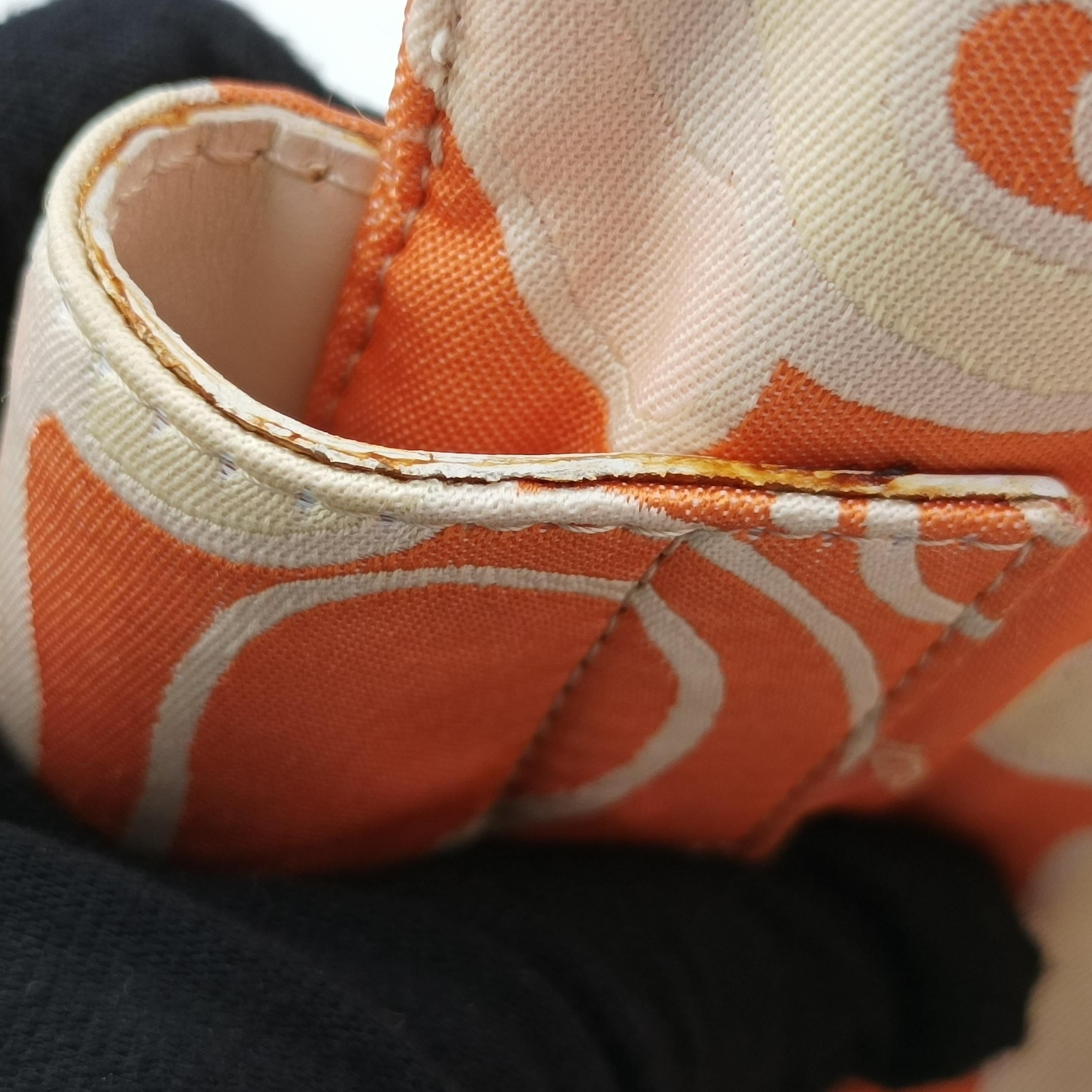 Pre-owned Fendi Baguette pink×orange canvas 226226 handbag | stylenewstar