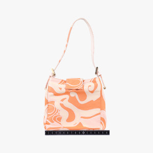 Pre-owned Fendi Baguette pink×orange canvas 226226 handbag | stylenewstar