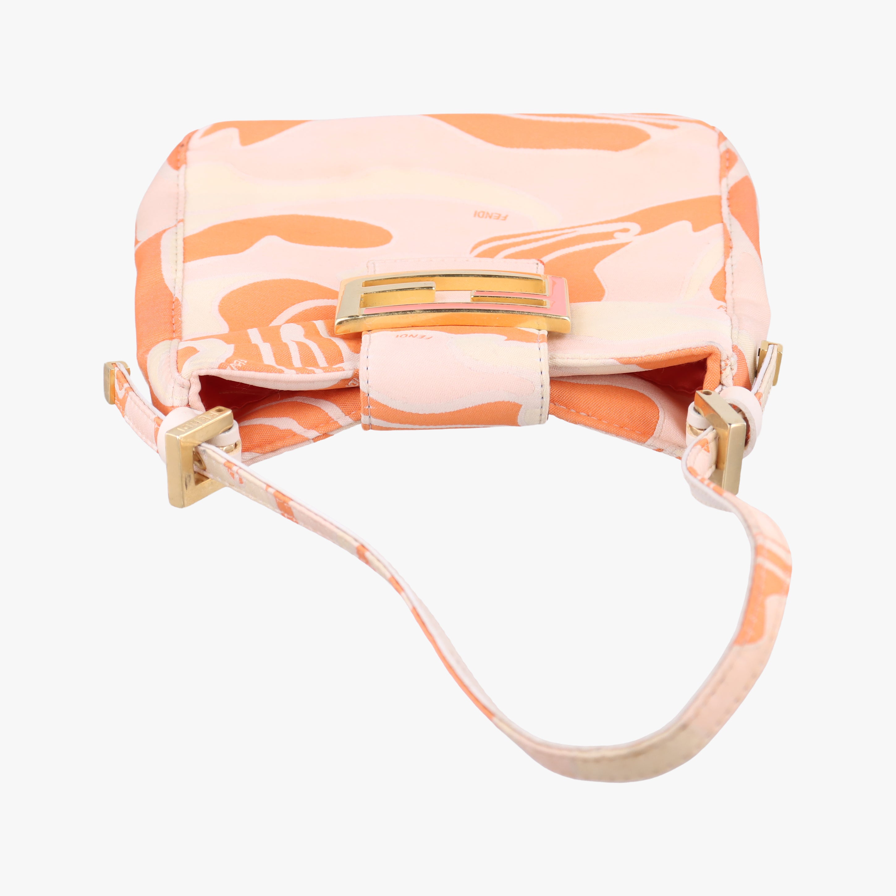 Pre-owned Fendi Baguette pink×orange canvas 226226 handbag | stylenewstar