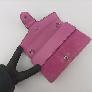 Pre-owned Gucci Dionysus Pink velour 476432 shoulderbag | stylenewstar