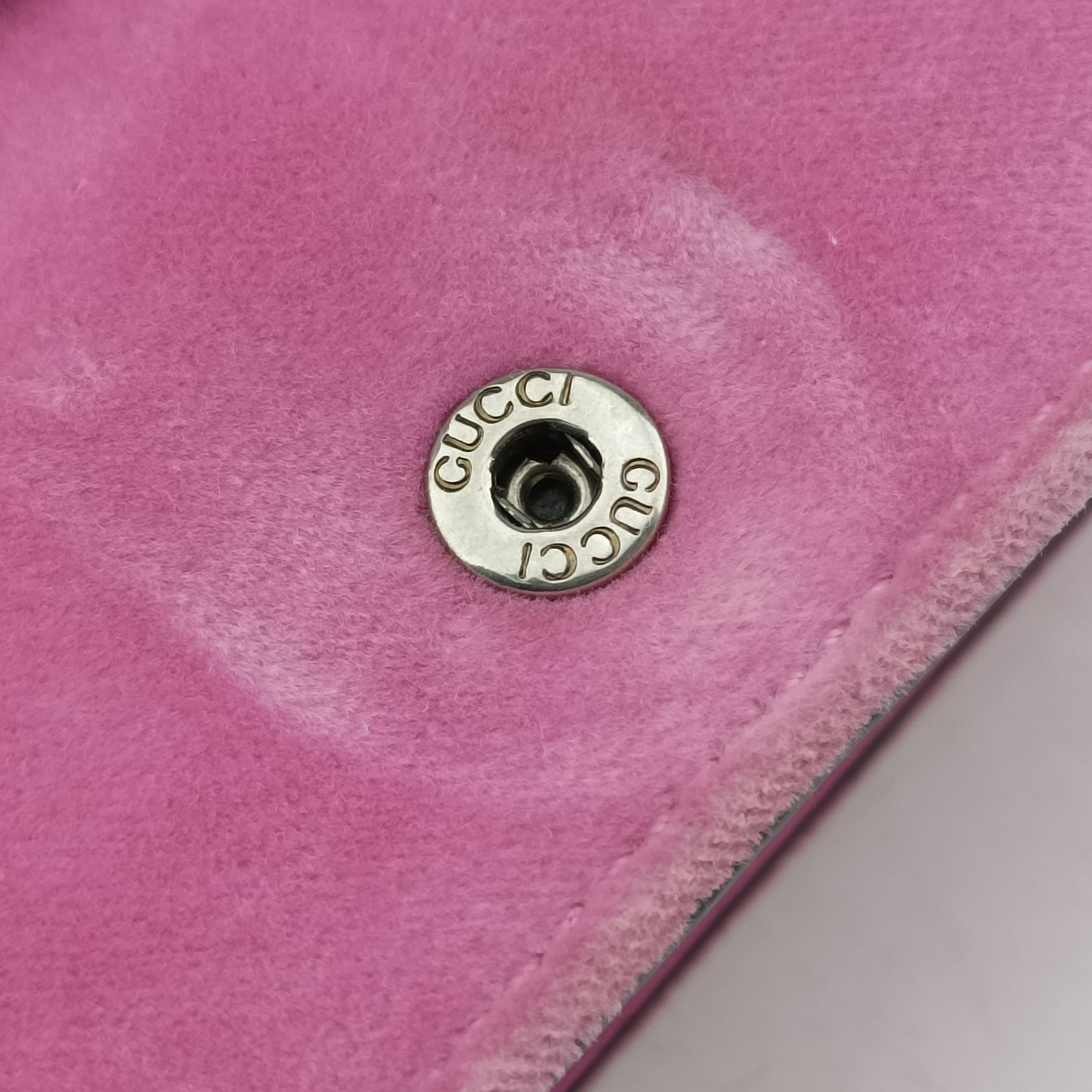 Pre-owned Gucci Dionysus Pink velour 476432 shoulderbag | stylenewstar