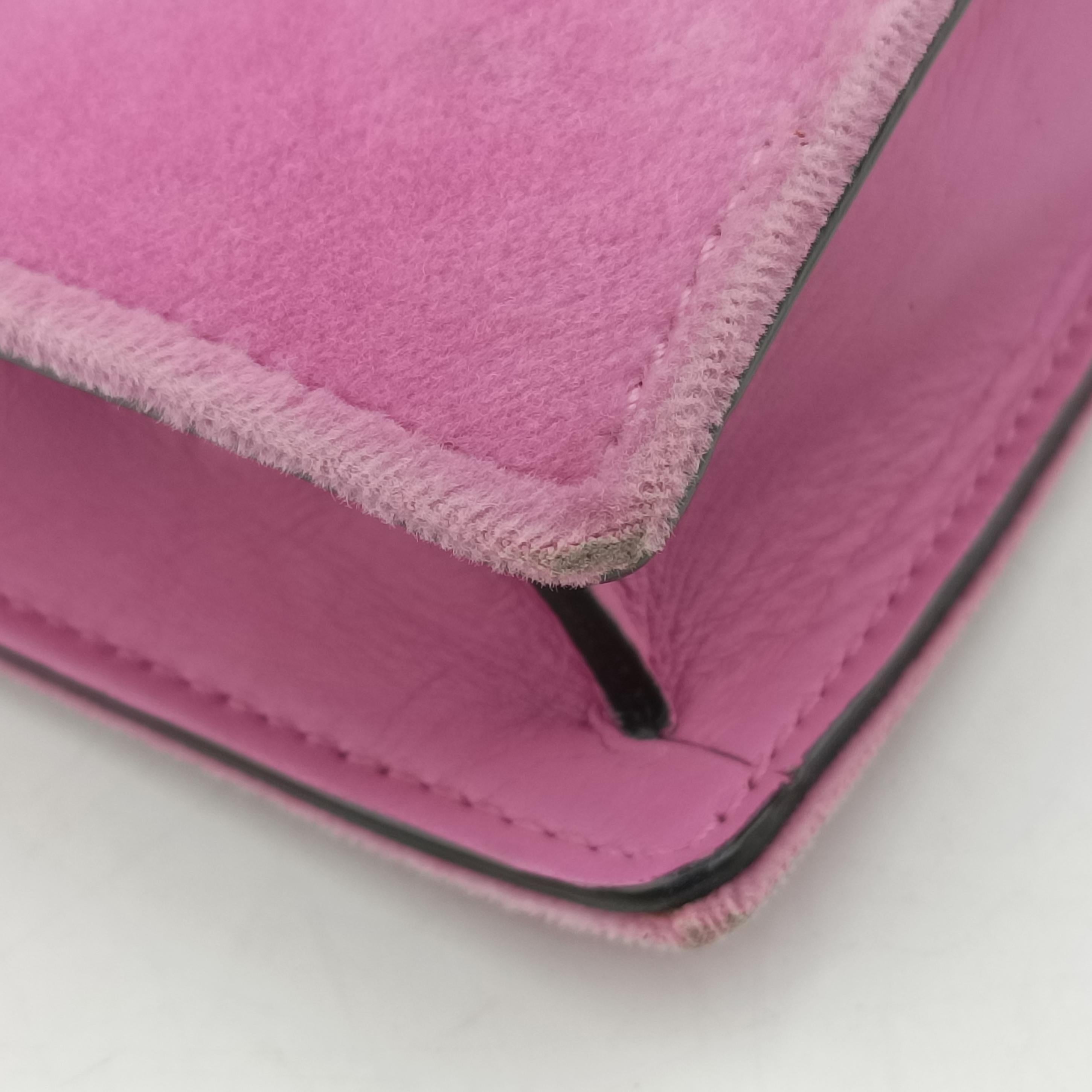 Pre-owned Gucci Dionysus Pink velour 476432 shoulderbag | stylenewstar