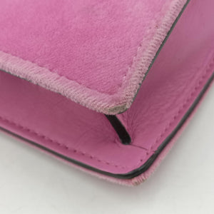 Pre-owned Gucci Dionysus Pink velour 476432 shoulderbag | stylenewstar