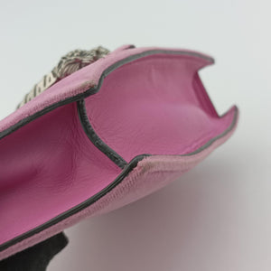 Pre-owned Gucci Dionysus Pink velour 476432 shoulderbag | stylenewstar