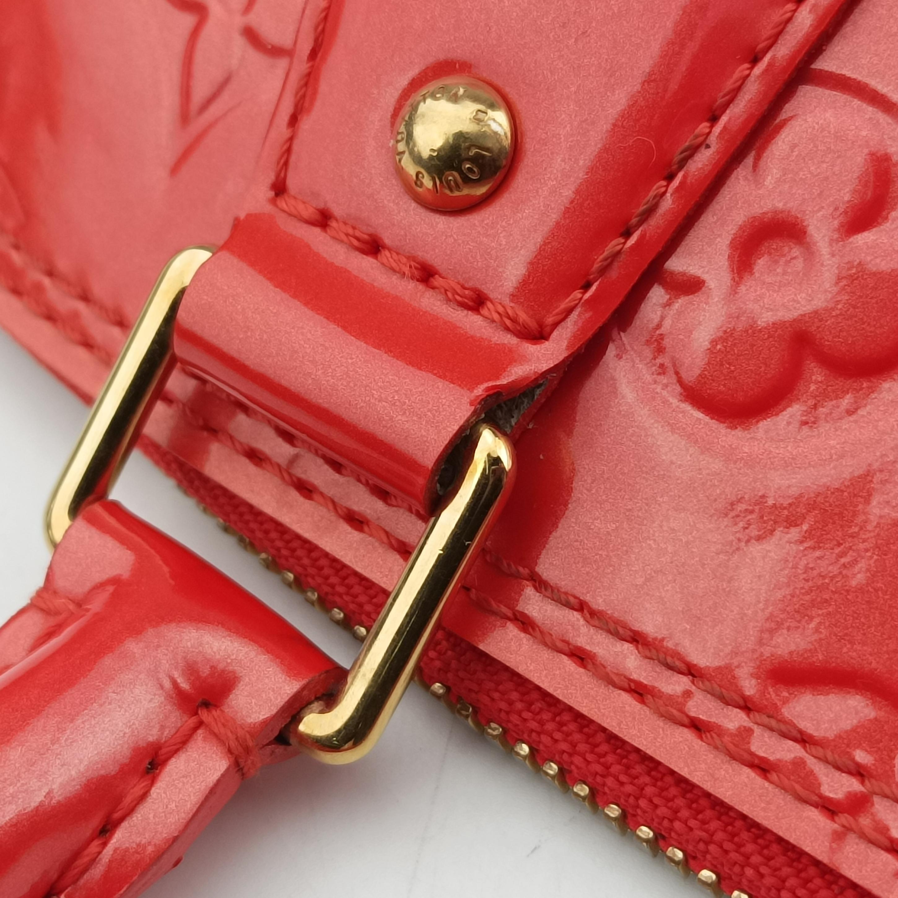 Pre-owned Louis Vuitton Alma GM pomme d'amour Vernis M93596 handbag | stylenewstar