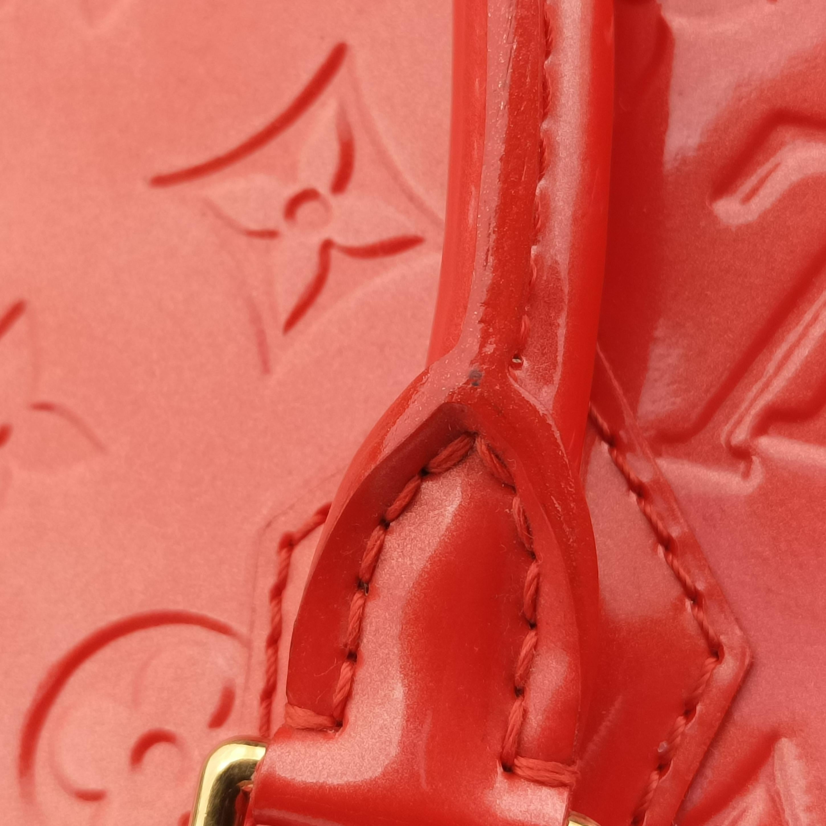 Pre-owned Louis Vuitton Alma GM pomme d'amour Vernis M93596 handbag | stylenewstar