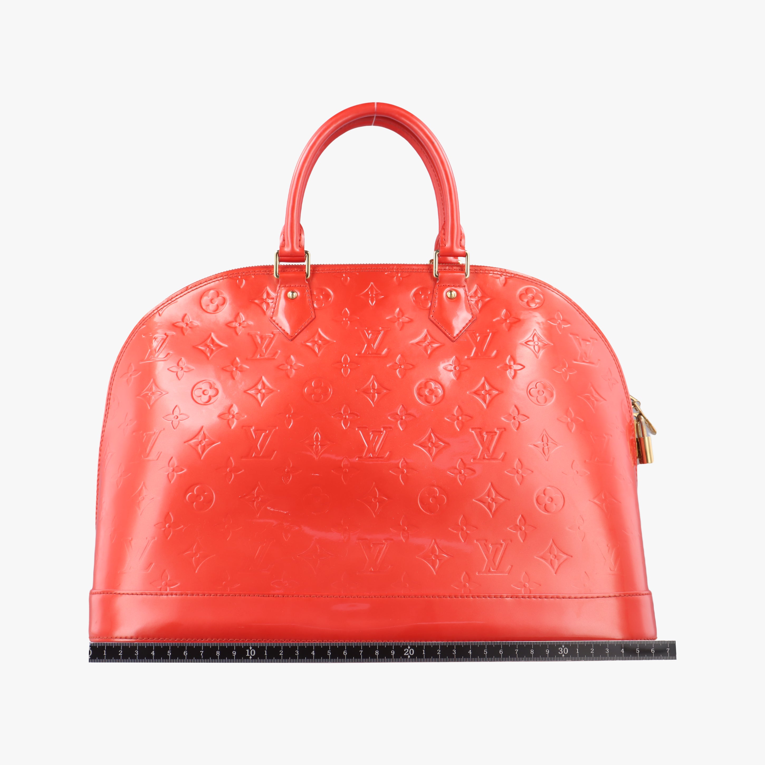 Pre-owned Louis Vuitton Alma GM pomme d'amour Vernis M93596 handbag | stylenewstar