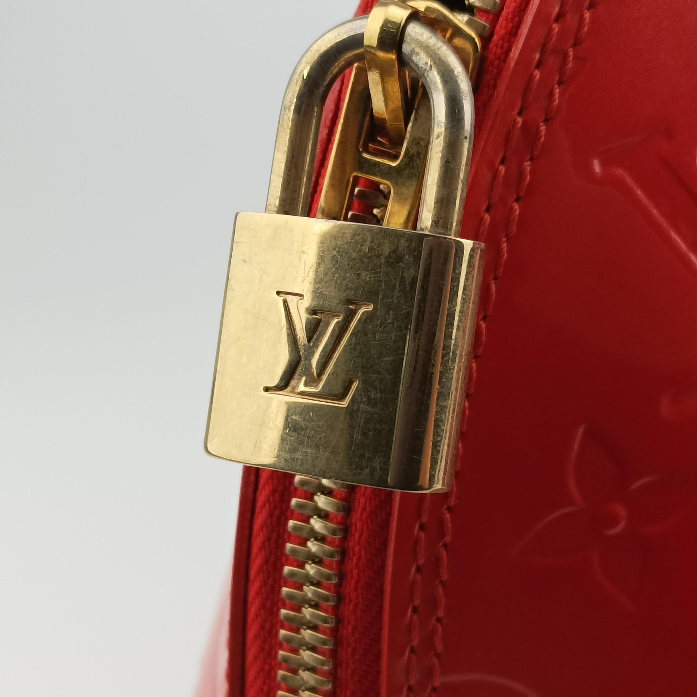 Pre-owned Louis Vuitton Alma GM pomme d'amour Vernis M93596 handbag | stylenewstar