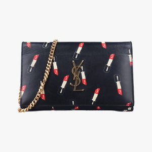 Vintage Yves Saint Laurent KATE Black×multicolor Leather 377829 shoulderbag | stylenewstar