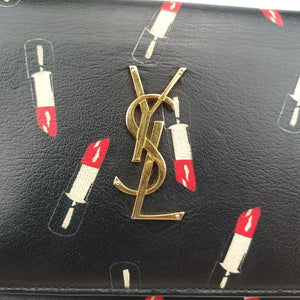 Vintage Yves Saint Laurent KATE Black×multicolor Leather 377829 shoulderbag | stylenewstar