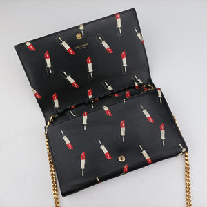 Vintage Yves Saint Laurent KATE Black×multicolor Leather 377829 shoulderbag | stylenewstar