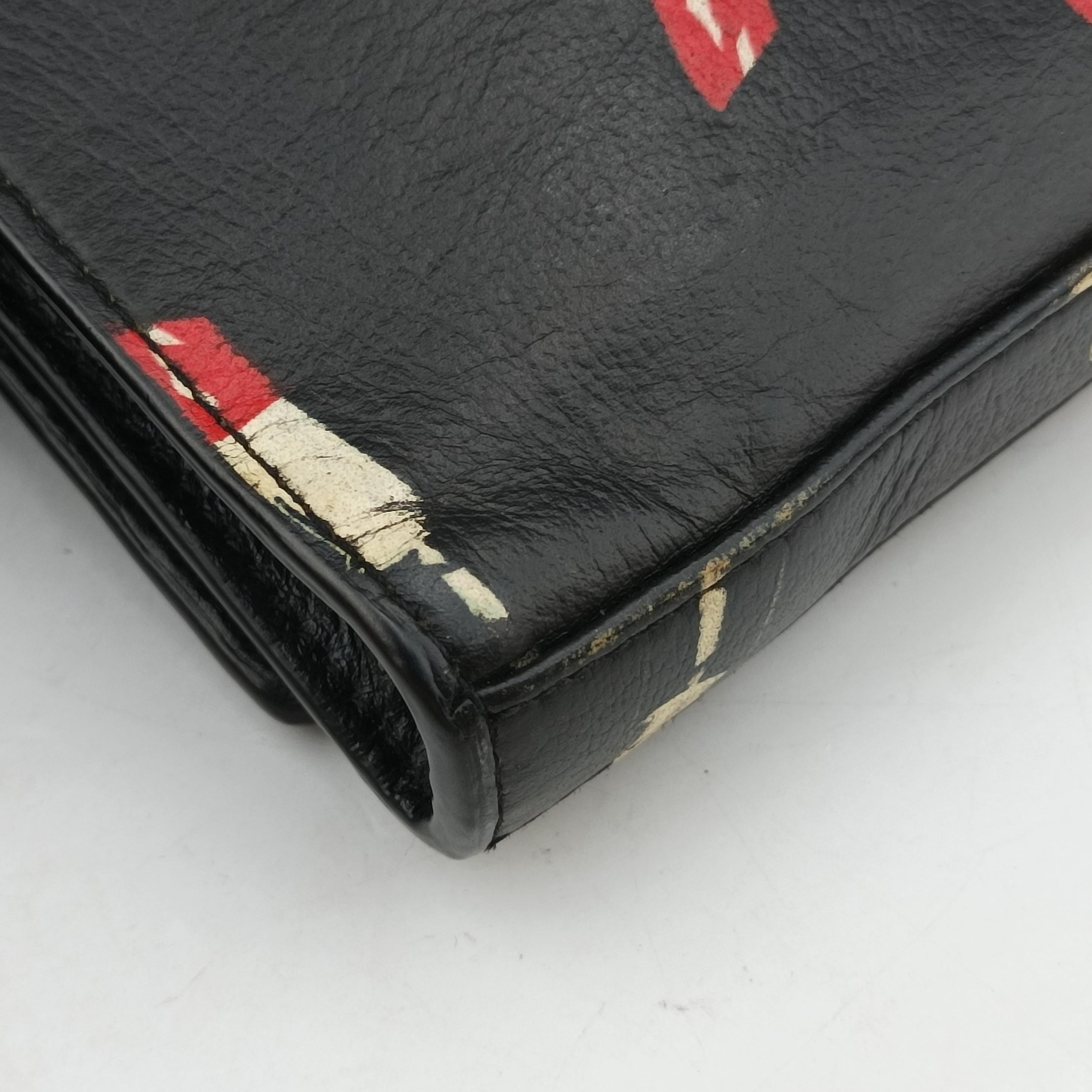 Vintage Yves Saint Laurent KATE Black×multicolor Leather 377829 shoulderbag | stylenewstar