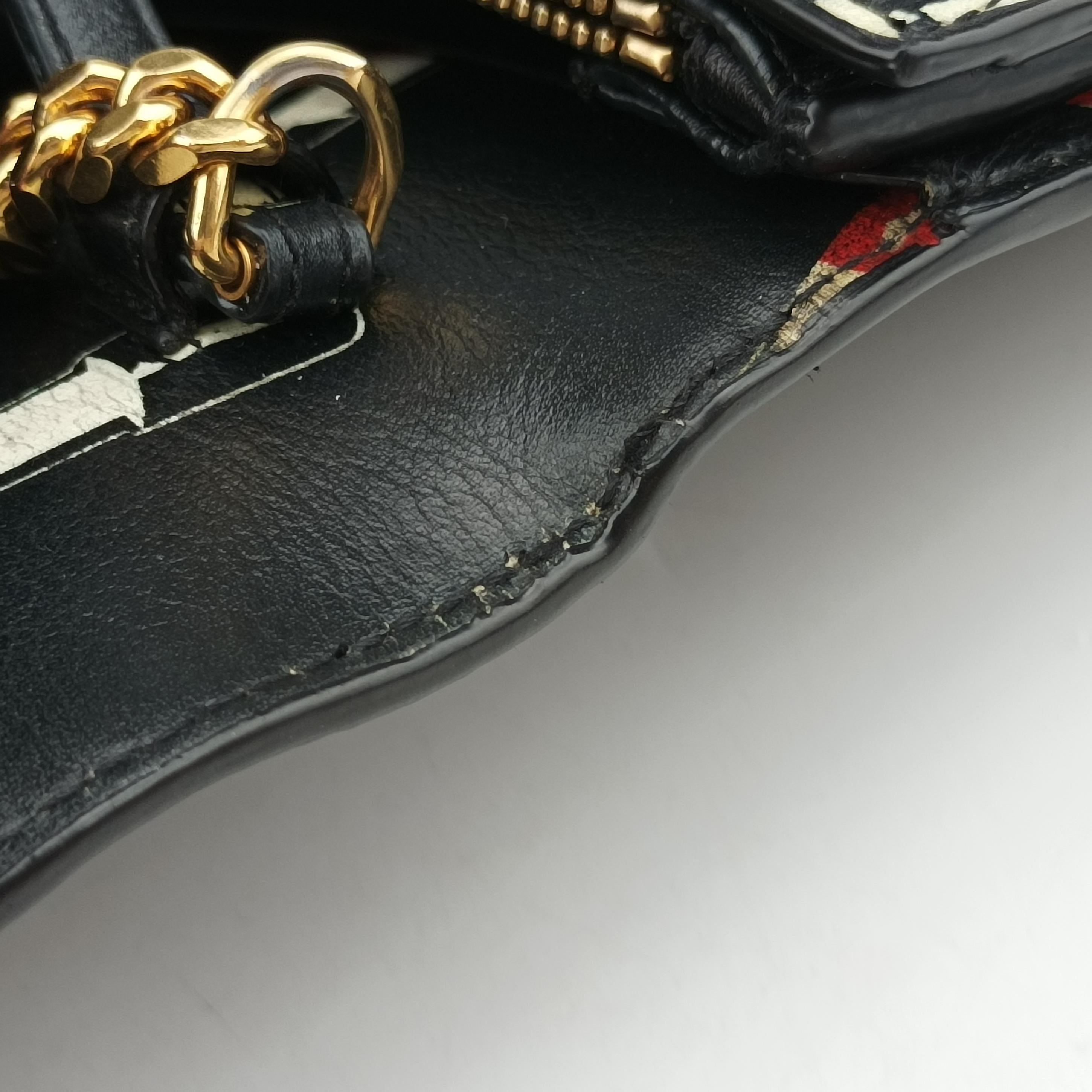 Vintage Yves Saint Laurent KATE Black×multicolor Leather 377829 shoulderbag | stylenewstar