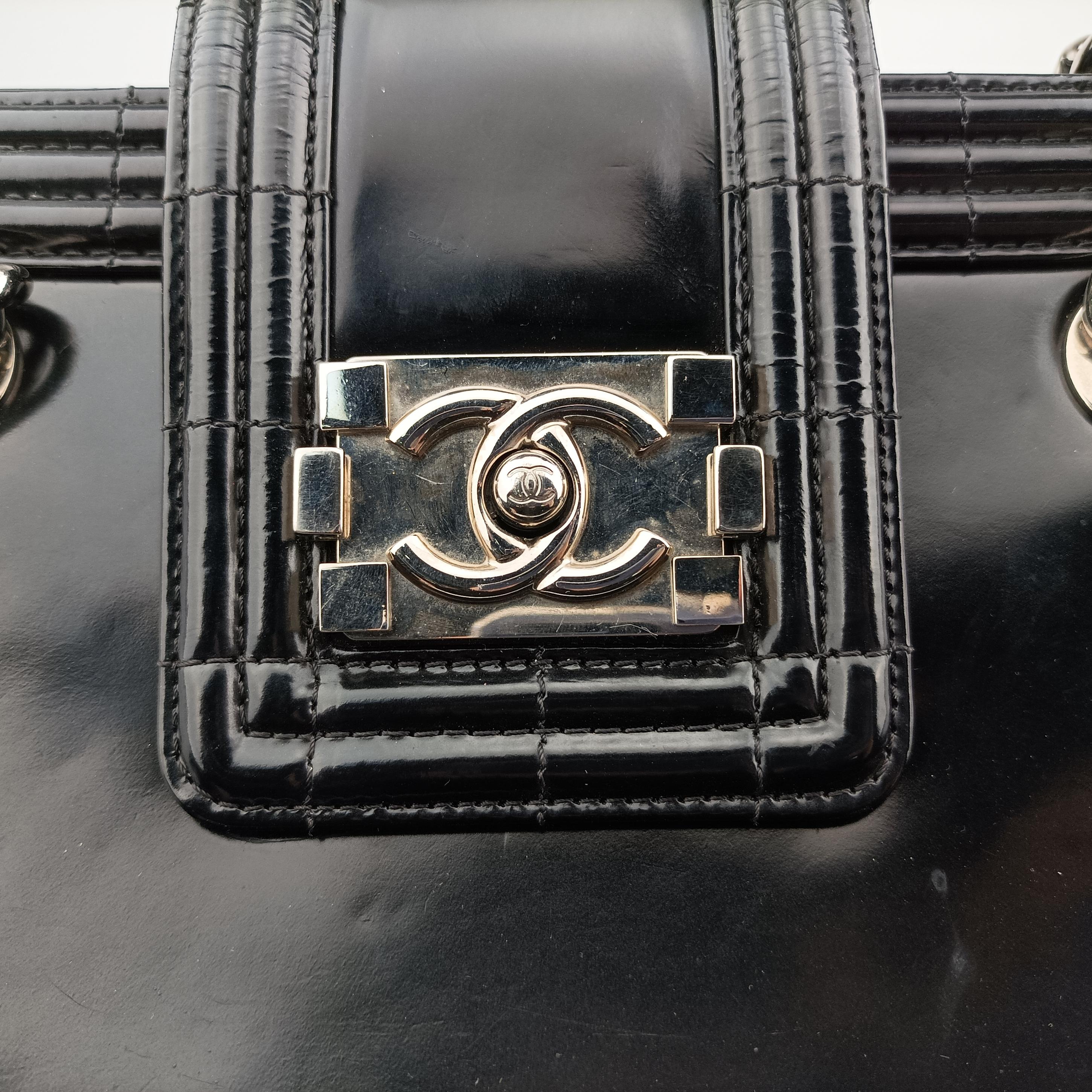Secondhand Chanel Jetsetter Boy Shopping Tote Black Leather A67020 shoulderbag | stylenewstar
