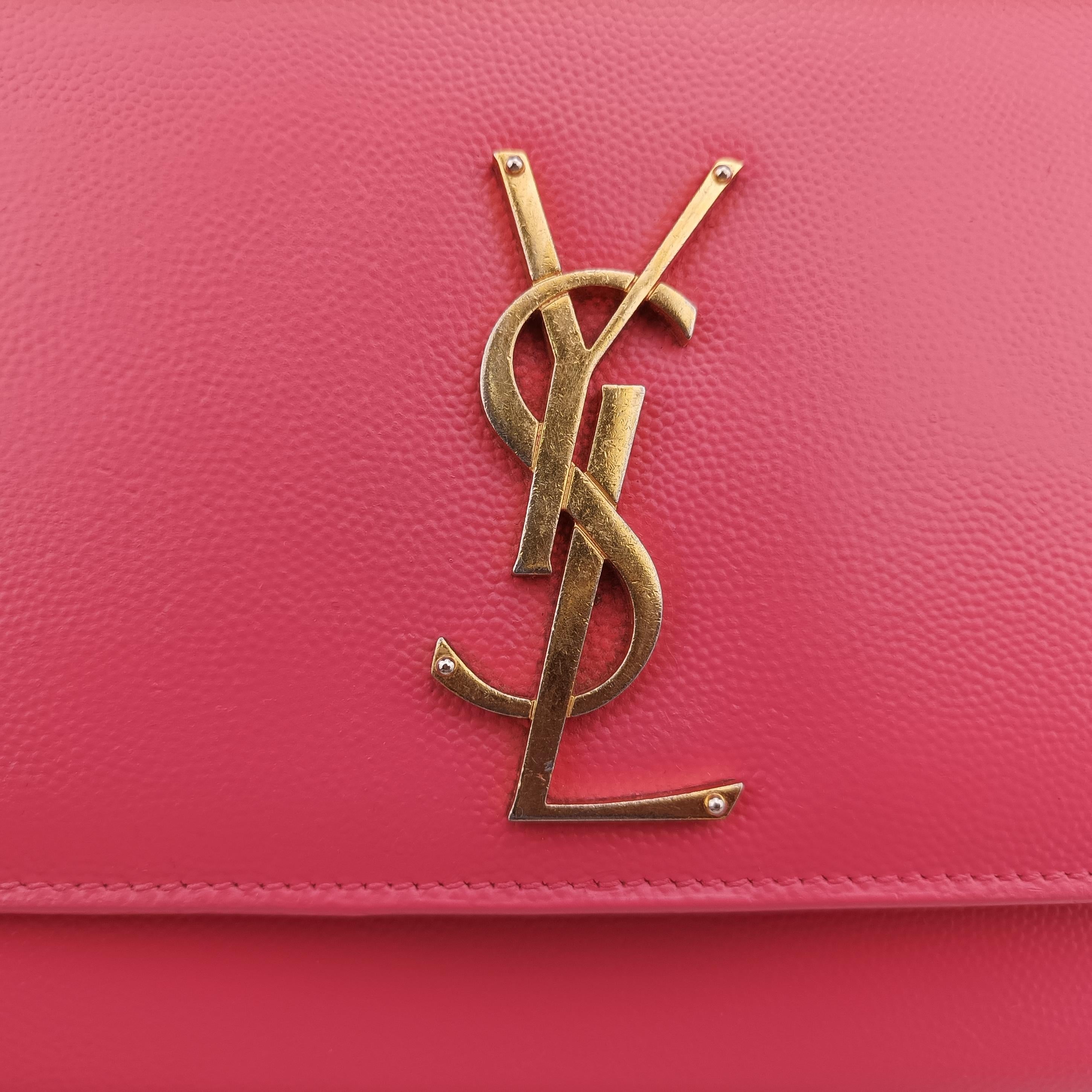 Pre-owned Yves Saint Laurent KATE Pink Caviar Skin 364021 shoulderbag | stylenewstar