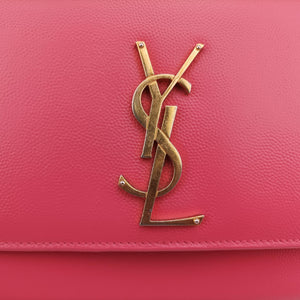 Pre-owned Yves Saint Laurent KATE Pink Caviar Skin 364021 shoulderbag | stylenewstar