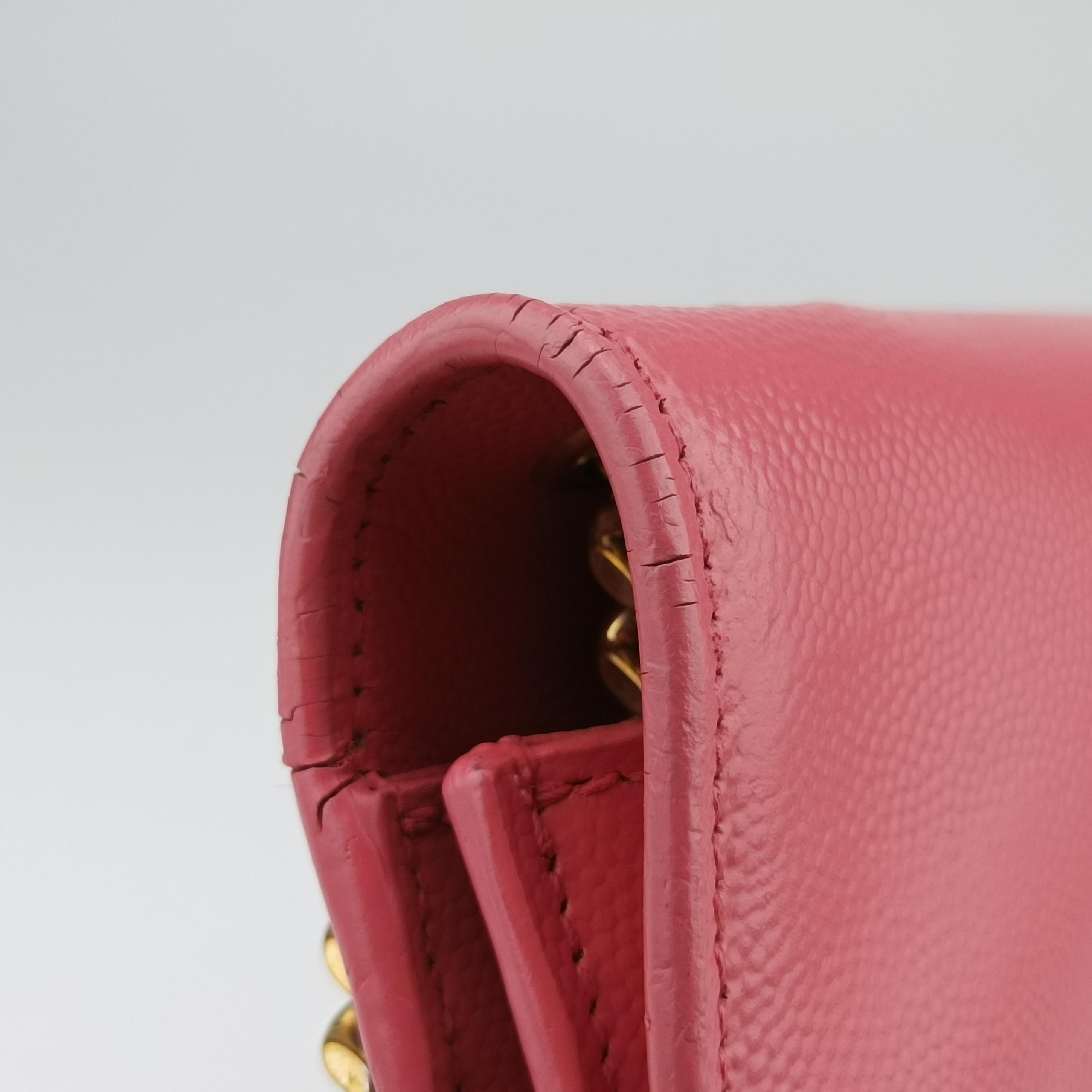 Pre-owned Yves Saint Laurent KATE Pink Caviar Skin 364021 shoulderbag | stylenewstar