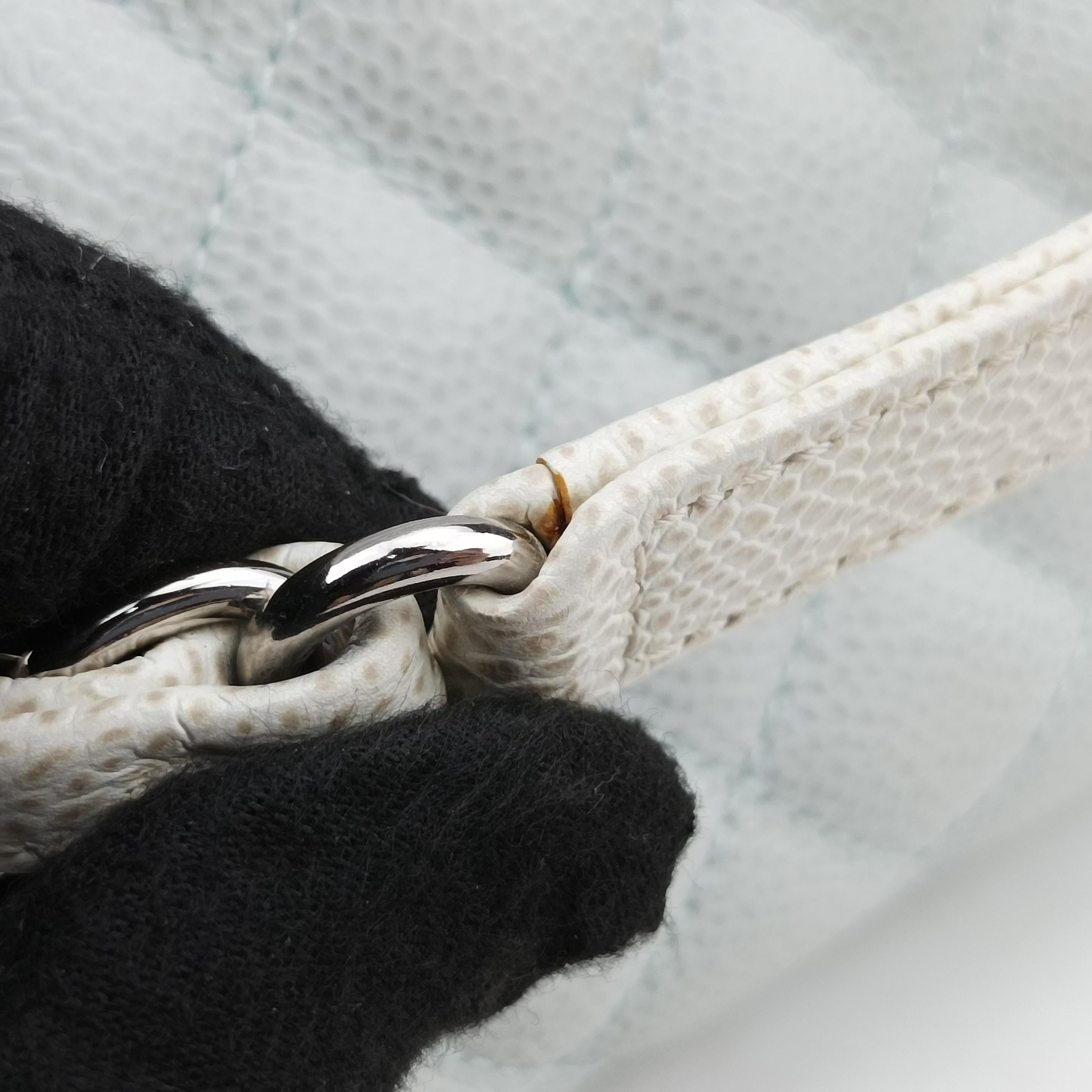 Pre-owned Chanel Mademoiselle Bowling Blue x Light Blue Caviar Leather A67642 handbag | stylenewstar