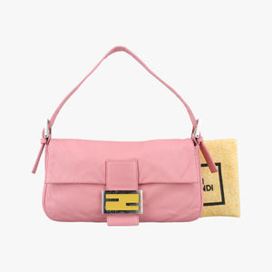 Pre-owned Fendi Baguette Pink lambskin 26424 handbag | stylenewstar
