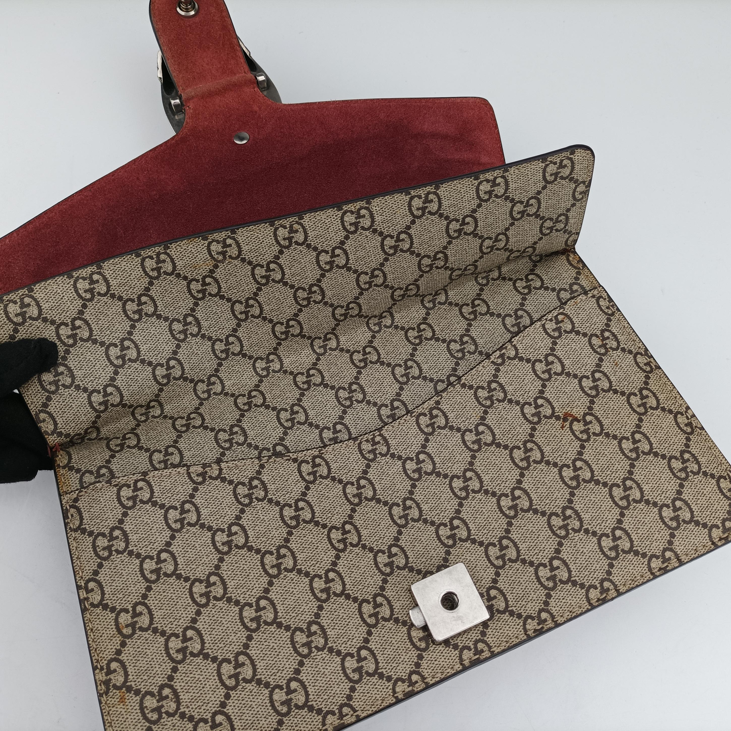 Pre-owned Gucci Dionysus BEIGE×RED×Multicolour PVC coated canvas 400249 shoulderbag | stylenewstar